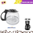 Jarra De Cafeteira Britania Modelos Cp30 Inox Vidro Preta