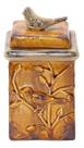 Jarra De Cerâmica Decorativa Retrô Pássaro 24 X 11