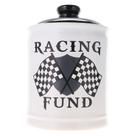 Jarra de doces Ceramic Racing Fund Piggy Bank Car com tampa Cottage Creek