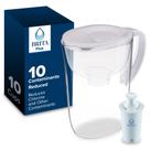 Jarra de Filtro de Água Brita Grande 10 Copos, 1 Filtro BritaPlus, Uso Diário, Transparente (Embalagem Pode Variar)