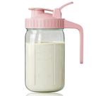 Jarra de leite materno OneDream Mason Jar 946 mL com tampa rosa