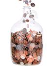Jarra de moedas de vidro Skywin Swear Jar para adultos com boca larga