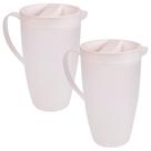 Jarra de plástico com tampa 2 litros Gourmet marmorizado com 2 unidades Plasutil ref.337 Jarra de plástico com tampa 2 litros Gourmet marmorizado com 2 unidades Plasutil ref.337
