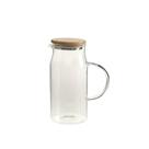 Jarra De Servir De Vidro Borossilicato Com Tampa Em Bambu Yoi 1150ml Jarra De Servir De Vidro Borossilicato Com Tampa Em Bambu Yoi 1150ml