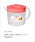Jarra De Suco Água Refresco Em Plástico Oval Com Tampa 1,27 Litros 780/2