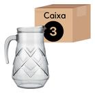 Jarra De Suco Vidro Agua Maracatu Nadir Sempre 1,5l Kit com 3