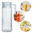 Jarra de Vidro 1 Litro com Tampa para Suco Água Bebidas Jarro Transparente Resistente para Cozinha Mesa Posta Café da Manhã e Recepção