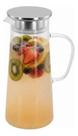 Jarra De Vidro Alta 1,4 Litros Tampa Inox Transparente Suco Água Cozinha Mesa Posta Jarra De Vidro Alta 1,4 Litros Tampa Inox Transparente Suco Água Cozinha Mesa Posta