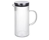 JARRA DE VIDRO BOROSSILICATO 1,5L COM TAMPA E Filtro Inteligente 1500ml Vidro Resistente Tampa em Inox Vedação em Silicone Bico Inteligente Alça Ergon