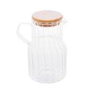 Jarra de Vidro Borossilicato com Tampa de Bambu 1,1L