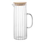 Jarra de Vidro Borossilicato com Tampa em Bambu 1,1L