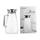 Jarra de Vidro Borossilicato com Tampa Inox 1,7L Mesa Posta Bebidas Água Suco Elegante Luxo Servir Alça Transparente Cozinha Jarra de Vidro Borossilicato com Tampa Inox 1,7L Mesa Posta Bebidas Água Suco Elegante Luxo Servir Alça Transparente Cozinha