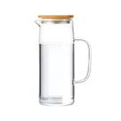 Jarra De Vidro Borossilicato Luiza Com Tampa De Bambu 1,2L