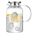 Jarra de Vidro Borossilicato Resistente Com Tampa Inox 1,8l