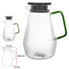 Jarra de Vidro c/ Tampa Alça Verde - 1,5L