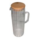 Jarra de Vidro C/Tampa em Bambu 1,2L