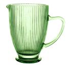 Jarra de Vidro Canelada Versalhes Verde 1,3L Mesa Posta Água Suco Bebidas