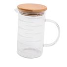 Jarra de Vidro com Medida E Tampa de Bambu 500ml - Oikos Jarra de Vidro com Medida E Tampa de Bambu 500ml - Oikos