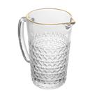 Jarra de Vidro Coração com Fio de Ouro Dourado para Suco Água Refrigerante 1L Lyor