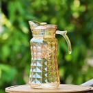 Jarra de Vidro Cristal Dourada 1,7 L Design Exclusivo