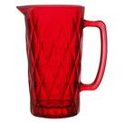 Jarra de Vidro Diamond Vermelho Rubi 1L Mesa Posta Água Suco Bebidas