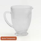 Jarra de Vidro Graffiato Prisma 1L Borda Dourada ou Transparente Mesa Posta Elegante Jarra de Vidro Graffiato Prisma 1L Borda Dourada ou Transparente Mesa Posta Elegante