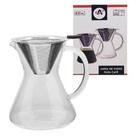 Jarra de Vidro Para Café com Filtro em Inox Reutilizável 400ml - Amigold