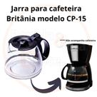 Jarra de vidro para cafeteira elétrica Britânia modelo CP15 preta