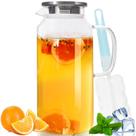 Jarra de vidro Yirilan 2L de água com tampa e bico para bebidas Jarra de vidro Yirilan 2L de água com tampa e bico para bebidas