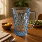 Jarra diamond vidro azul 1200ml gamma