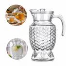 Jarra diamond vidro cristal 1,8 litros com tampa transparente para água suco gourmet elegance luxo
