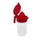 Jarra e Espremedor de Suco Laranja e Frutas Plug 870ml de Plástico Pet Vermelho Plasútil