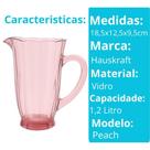 Jarra em Vidro Resistente Luxiosa Rosa 1,2 l.