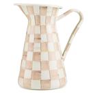 Jarra Esmaltada Grande MACKENZIE-CHILDS Xadrez Marrom e Branco Jarra Esmaltada Grande MACKENZIE-CHILDS Xadrez Marrom e Branco