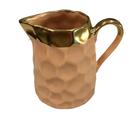 Jarra/Leiteira Em Porcelana Cor De Rosa E Dourado We Make-Pç