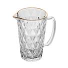 Jarra Lyor Diamond de Vidro com Fio de Ouro Dourado 1,14L