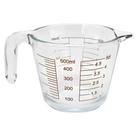 Jarra Medidora 500ml Vidro com Alça Graduada Resistente Cozinha Prática