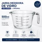 JARRA MEDIDORA DE VIDRO 500ML COM MEDIDOR PRECISO PARA RECEITAS E COZINHA Alta Qualidade Ergonomia Bico Direcionador Alça Firme