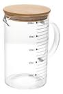 Jarra Medidora Vidro com Bico Tampa De Bambu 500ml Casita Jarra Medidora Vidro com Bico Tampa De Bambu 500ml Casita