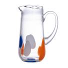 Jarra Petala em vidro 1,2L laranja/azul/branco -Fracalanza Jarra Petala em vidro 1,2L laranja/azul/branco -Fracalanza