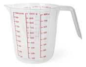 Jarra Plástica Medidora 1000ml Uso Doméstico Medição Fácil Jarra Plástica Medidora 1000ml Uso Doméstico Medição Fácil