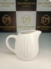 Jarra Porcelana Branca Canelada 300ml Lotus - Leiteira Chaleira Versátil