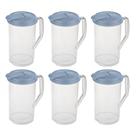 Jarra Sterilite 1,9L Tampa Azul Transparente Pacote com 6 Jarra Sterilite 1,9L Tampa Azul Transparente Pacote com 6