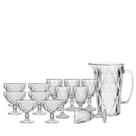 Jarra, Taça Agua e Sobremesa 13pç Diamond Fio de Ouro Jarra, Taça Agua e Sobremesa 13pç Diamond Fio de Ouro