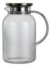 Jarra Twinkle Vidro Borossili Canelado C/tampa Aço Inox 1,5l