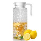 Jarra vidro 1 litro diamond tampa suqueira cristal suco agua bebidas porta de geladeira alca decorada transparente Jarra vidro 1 litro diamond tampa suqueira cristal suco agua bebidas porta de geladeira alca decorada transparente