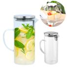 Jarra Vidro Boro Tampa Inox 1,5 Litro Suco Água Resistente