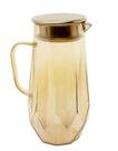 Jarra vidro borossilicato dourada com tampa inox ambar 1,4l