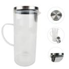 Jarra Vidro Borossilicato Tampa Inox Servir Suco Água Chá 1,4L