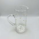Jarra Vidro Transparente com Pontos Dourados Dots 1,5l